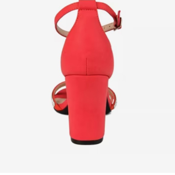 Journee Collection Red Rhinestone Heels - Picture 3 of 6